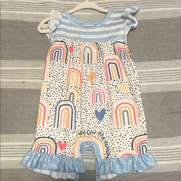 Marie Nicole- Colorful Rainbow Baby Romper - Picture 1 of 1